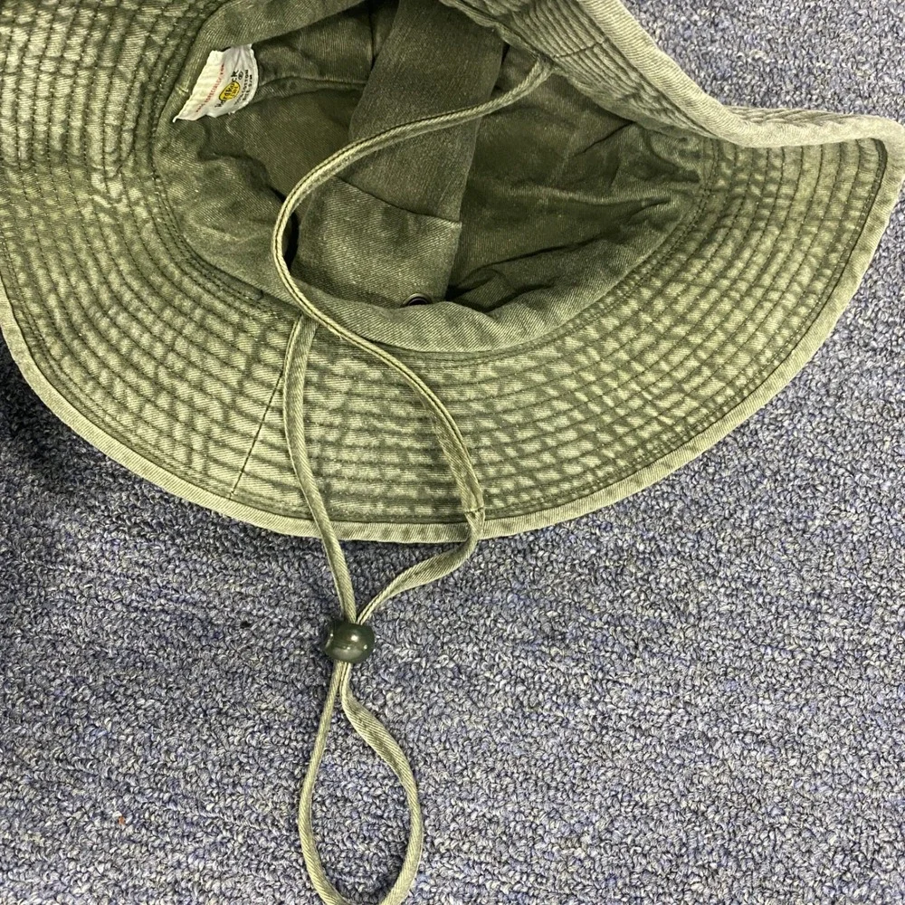 Hard Rock Cafe Bucket Hat S/M Cayman Islands Green Cotton Boonie Sun Hat